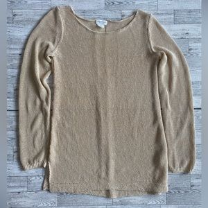 Club Monaco‎ Sweater Ivory Italian Yarn Open Knit Long Sleeve Womens Small